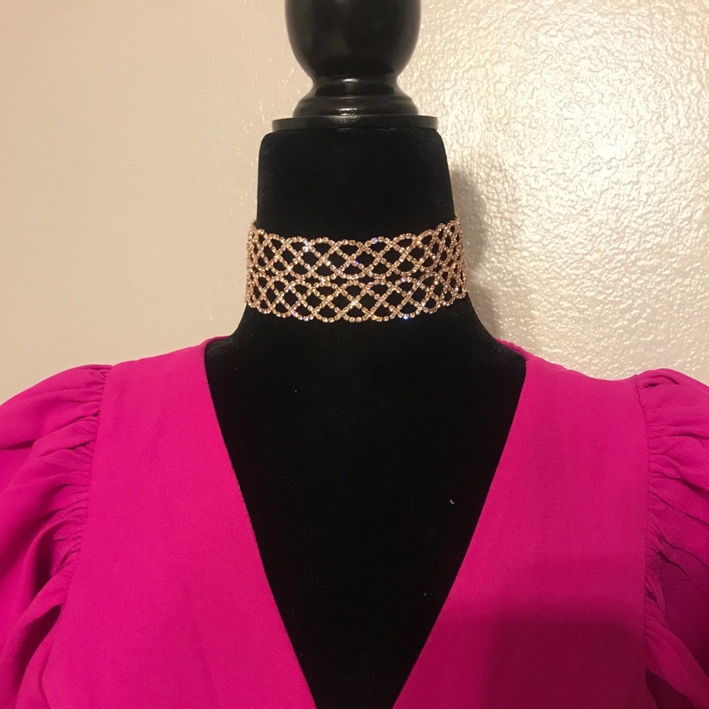 Gold embellished choker